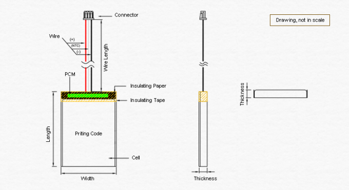 Pin Lipo JP602540-5C 3.7 V 550mah 10.4g cho thiết bị điện tử 3
