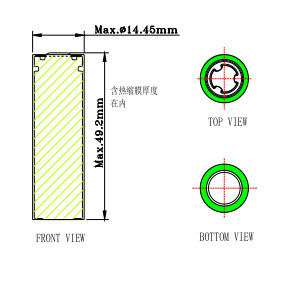 Pin hình trụ Lithium ISO 14500 Pin sạc loại 3.7 V 800mah