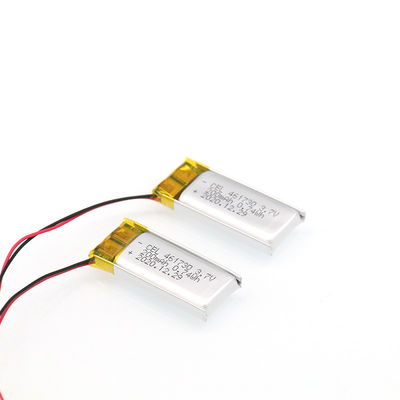 Pin li-ion polymer 5mm 3.7v 200mah tùy chỉnh có thể sạc lại / pin li-po với UL CE