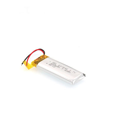 Phê duyệt RoHS 602040P 3.7 V 400mah Pin có thể sạc lại Tốc độ xả cao