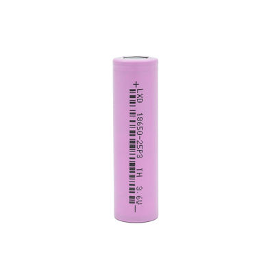 Pin Lithium Ion 3C Tối đa 3.6v 2500mah 18650 Tế bào hình trụ Lithium