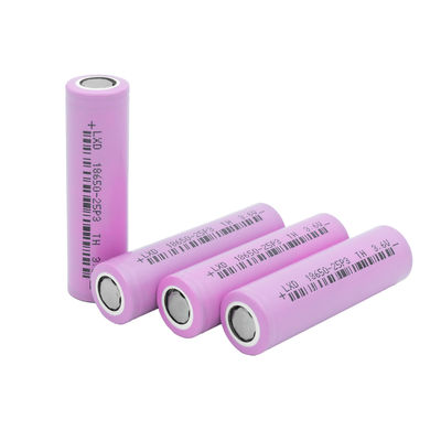 Pin Lithium Ion 3C Tối đa 3.6v 2500mah 18650 Tế bào hình trụ Lithium